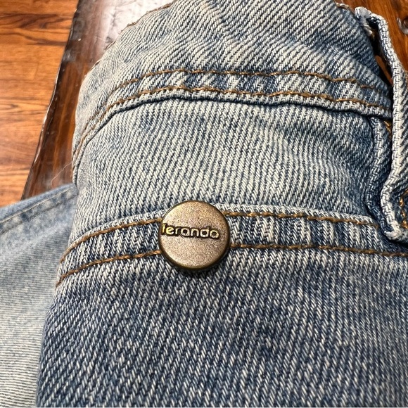 Ferando Brand Brazilian frayed hem denim shorts size 4 US. Side grommets EC - Picture 3 of 8